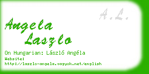angela laszlo business card