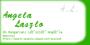 angela laszlo business card
